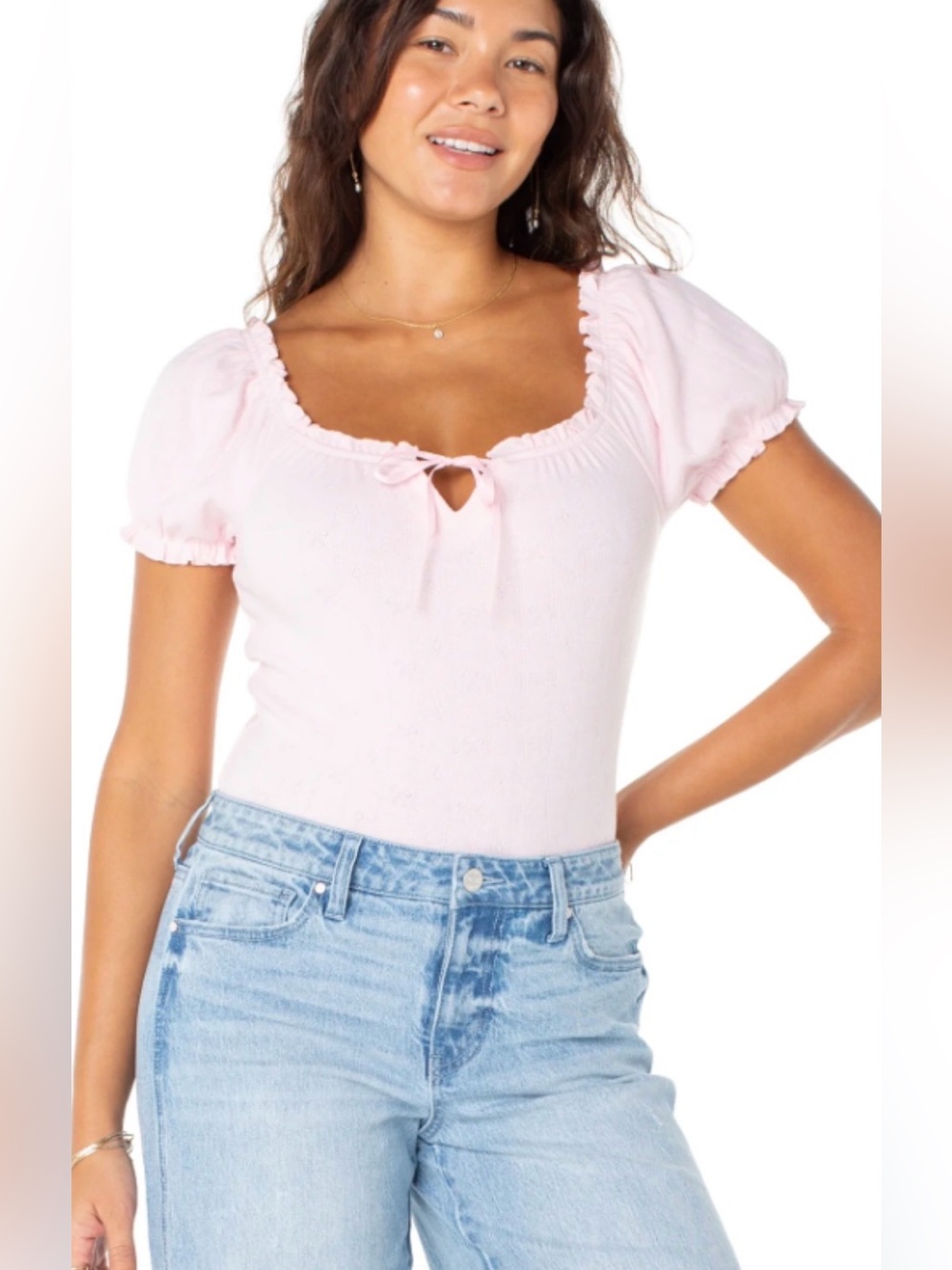 Pink a boo pink bodysuit